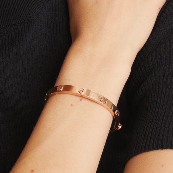 Tory Burch Gold Stud Hinge Bracelet - Picture 3 of 3